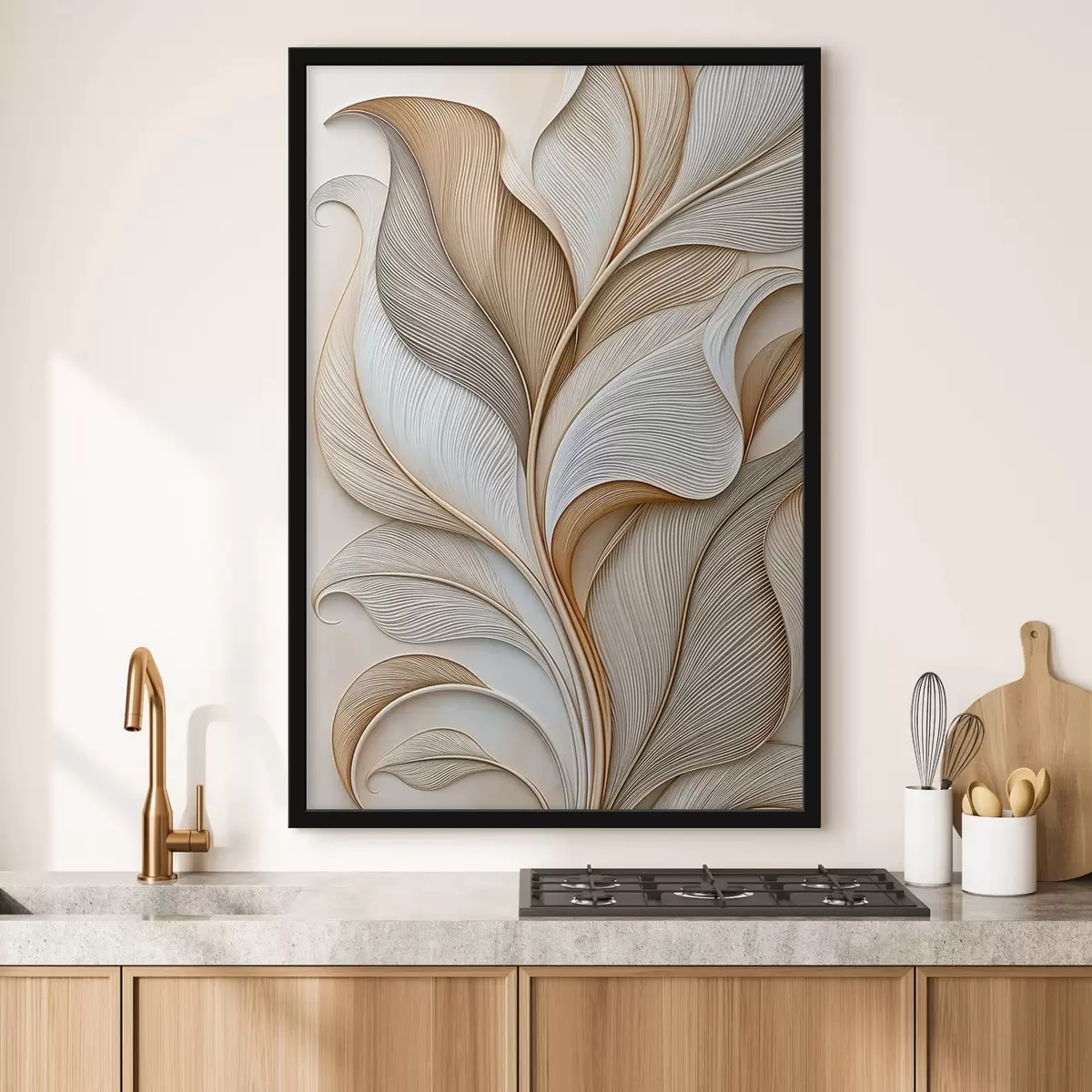 Poster Feuilles abstraites f51176