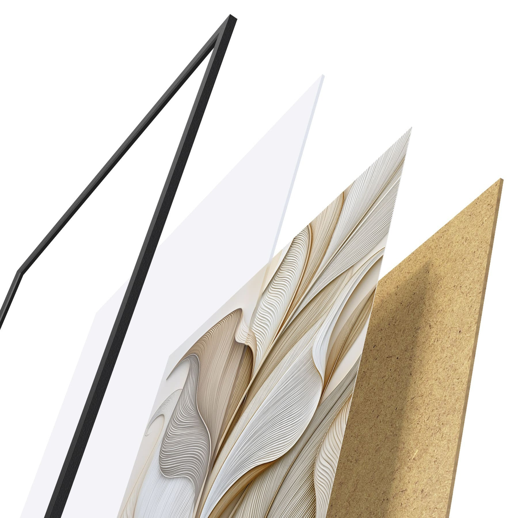 Poster Feuilles abstraites f51176