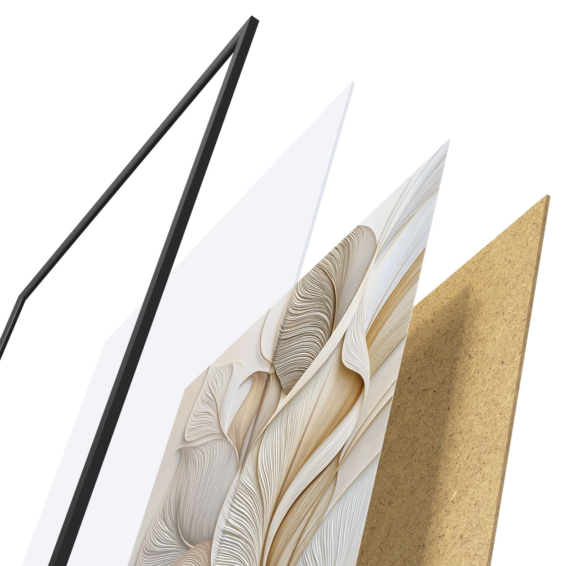 Poster Feuilles abstraites f51177