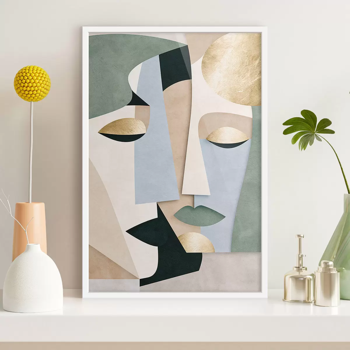 Poster Visages géométriques abstraits f51178