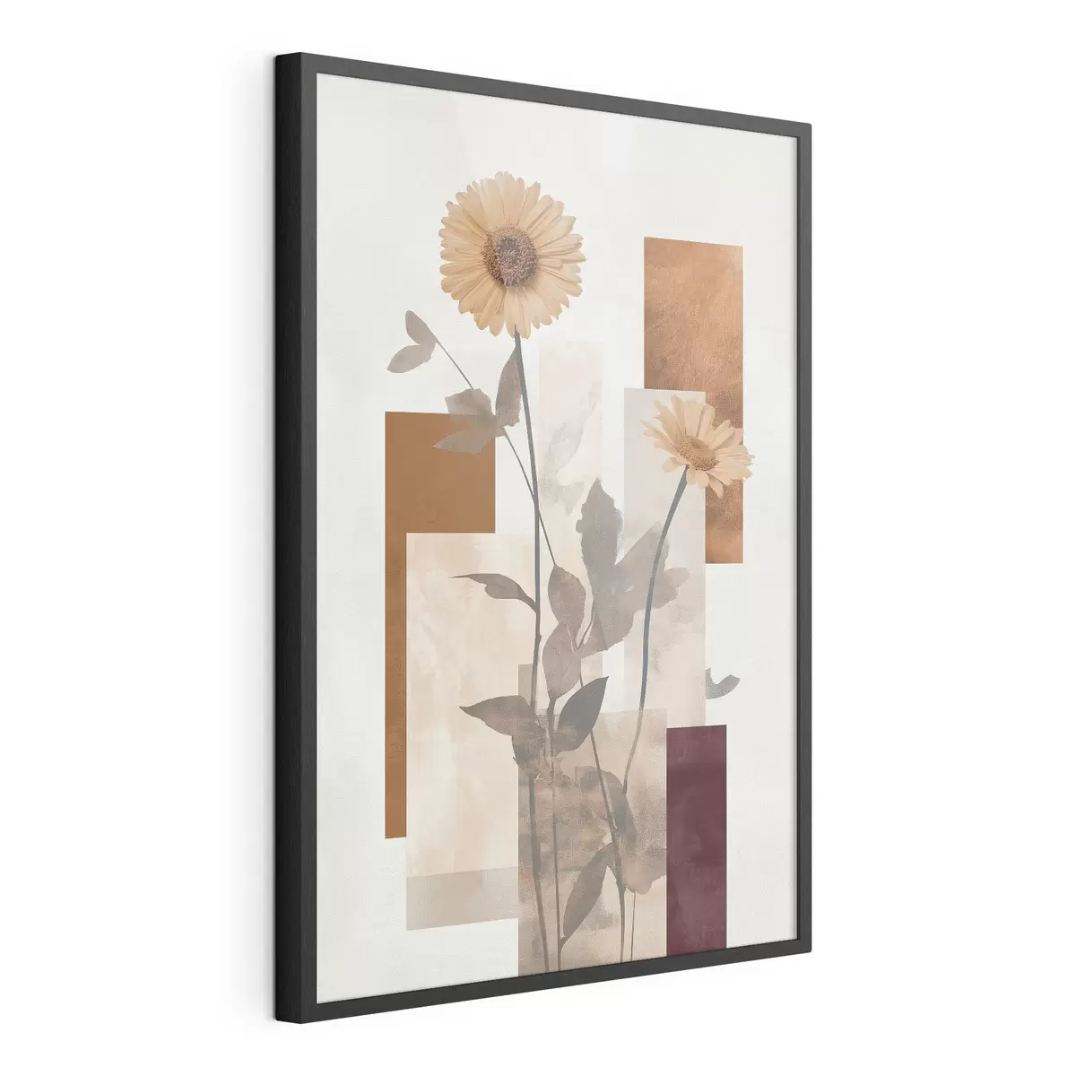 Poster Fleurs et formes géométriques f51179