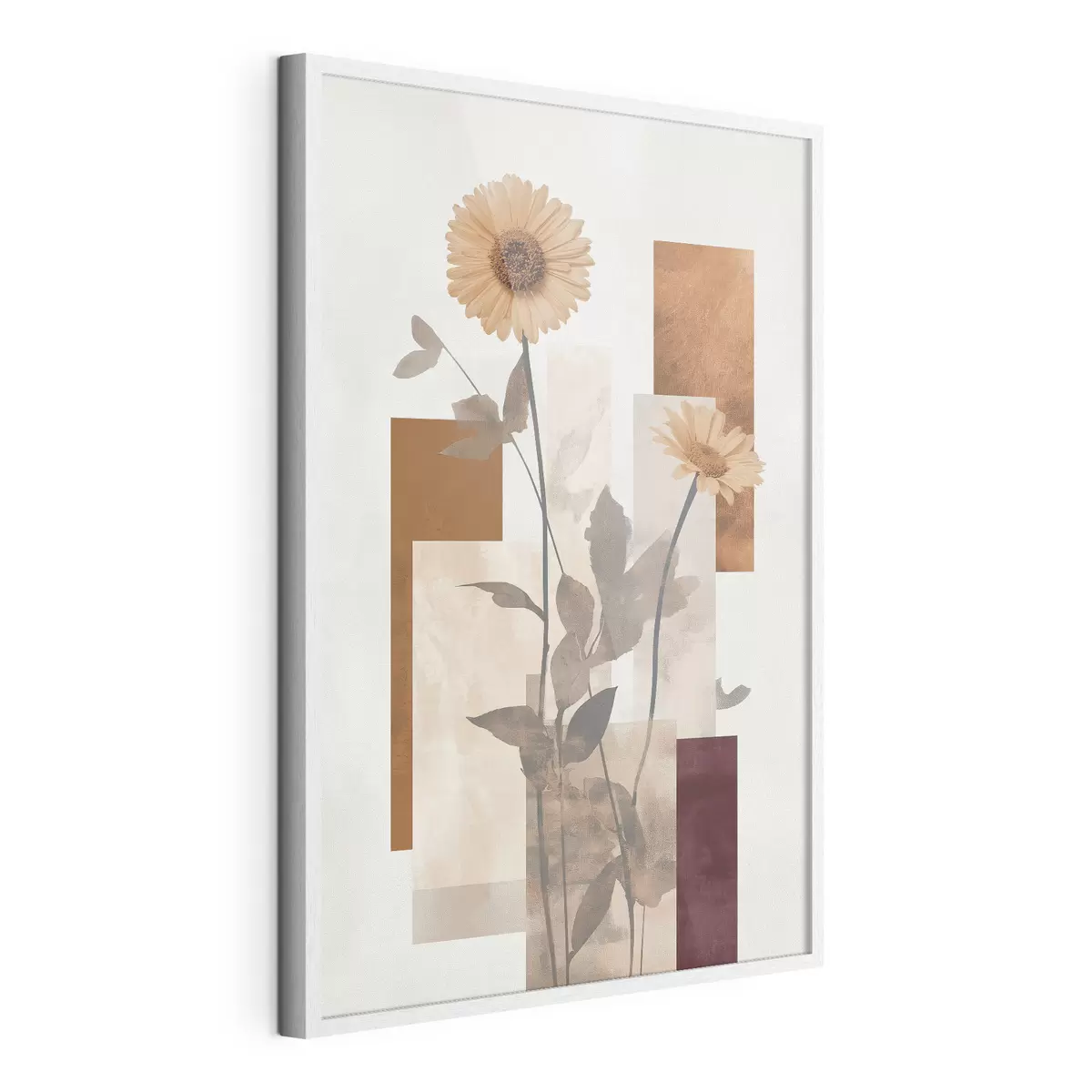 Poster Fleurs et formes géométriques f51179