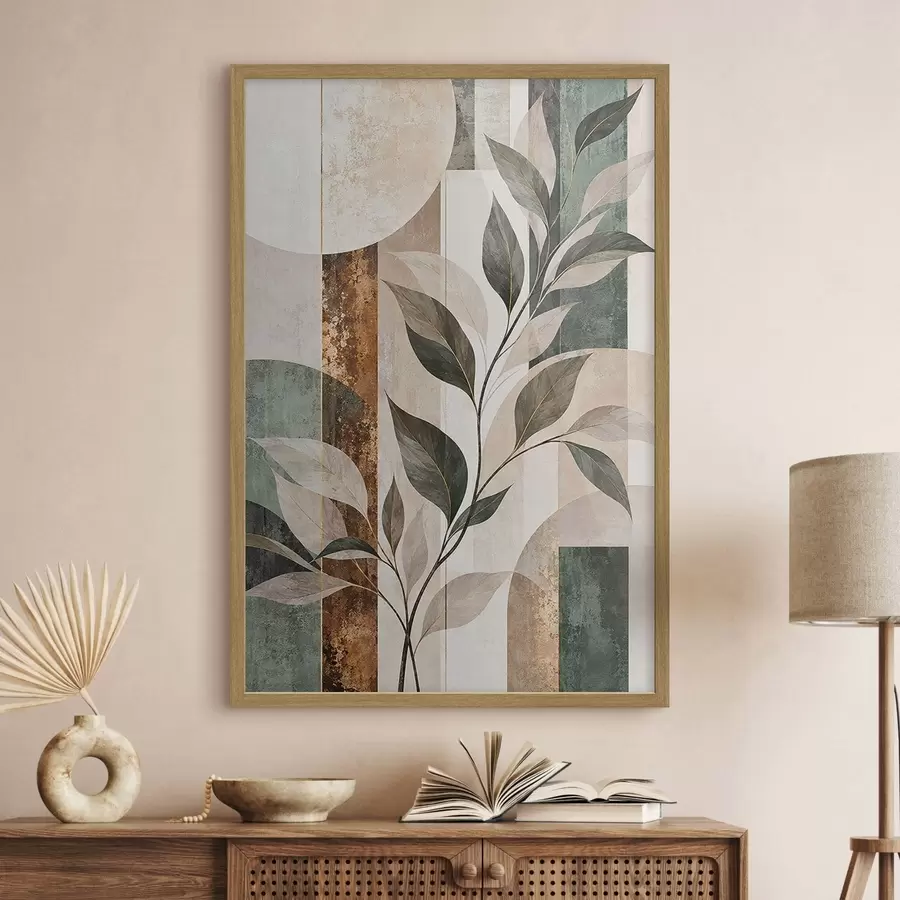Papier peint Géométrie botanique f51180