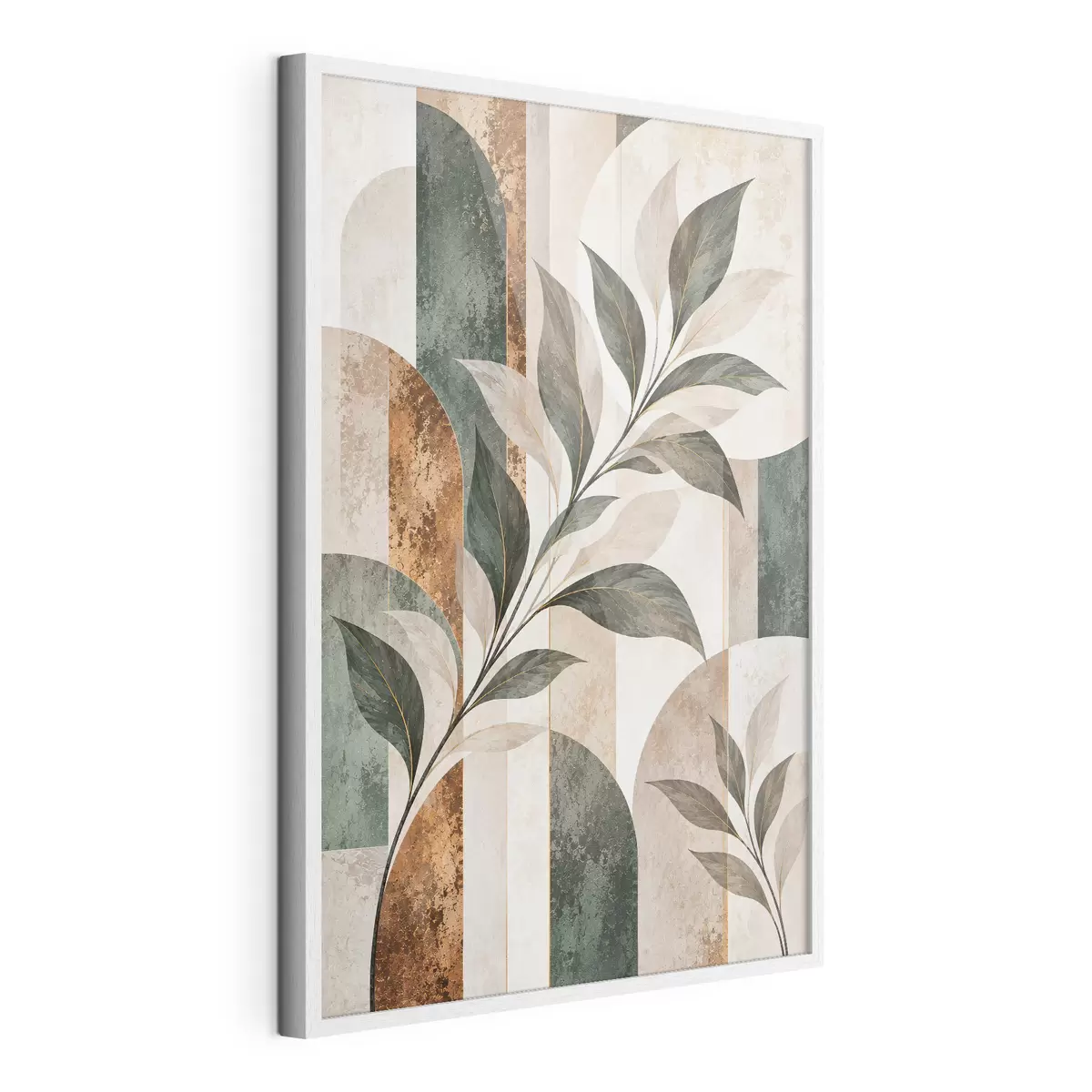 Poster Abstraction avec une branche feuillue f51181