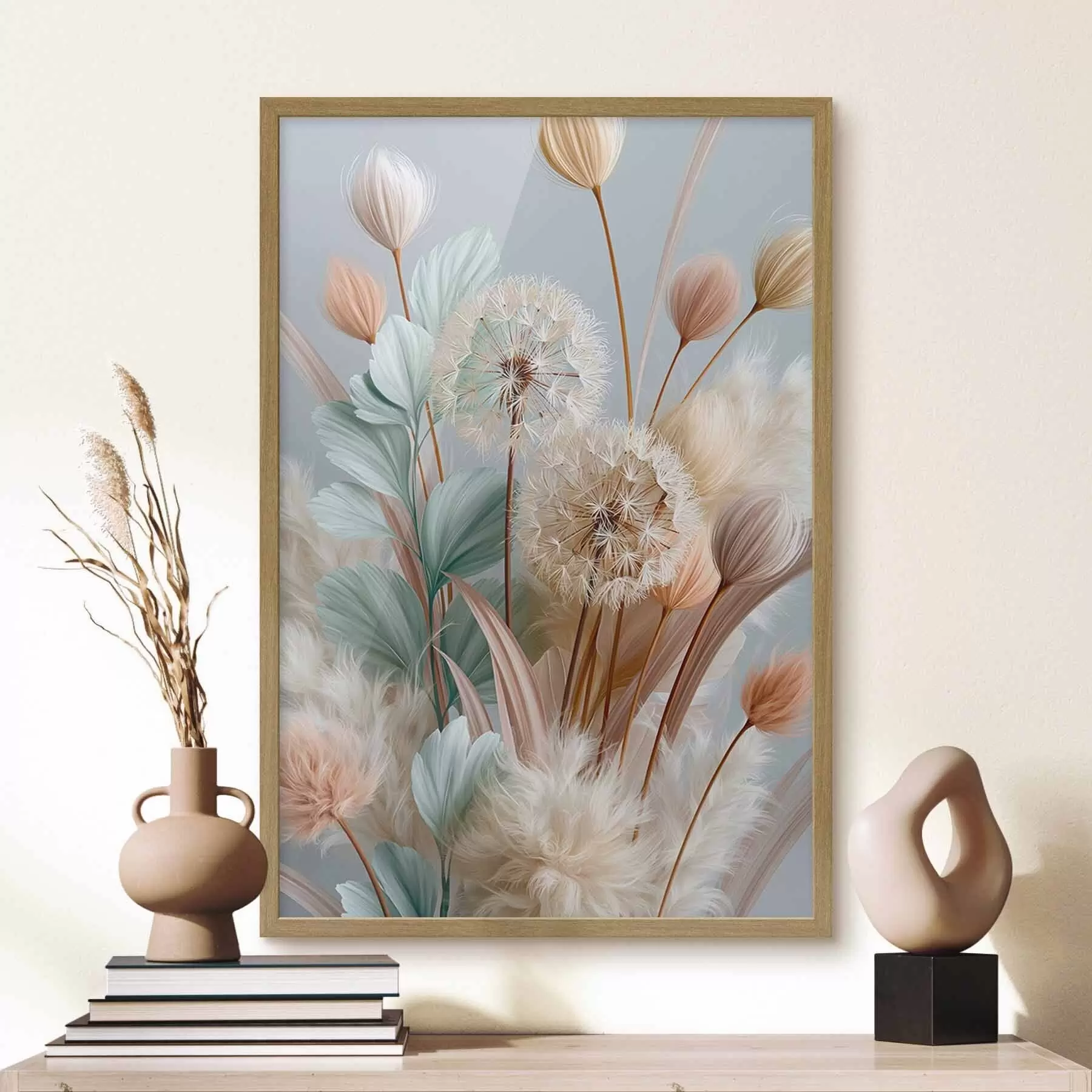 Papier peint Pissenlits et fleurs des champs délicats f51182