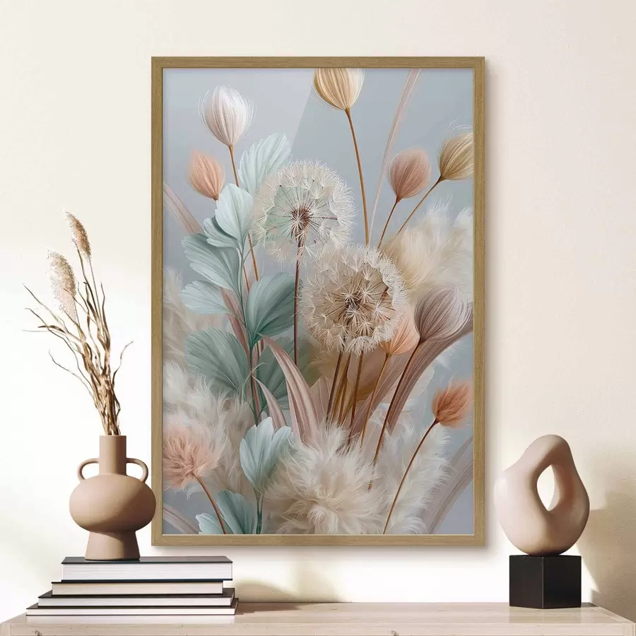 Papier peint Pissenlits et fleurs des champs délicats f51182