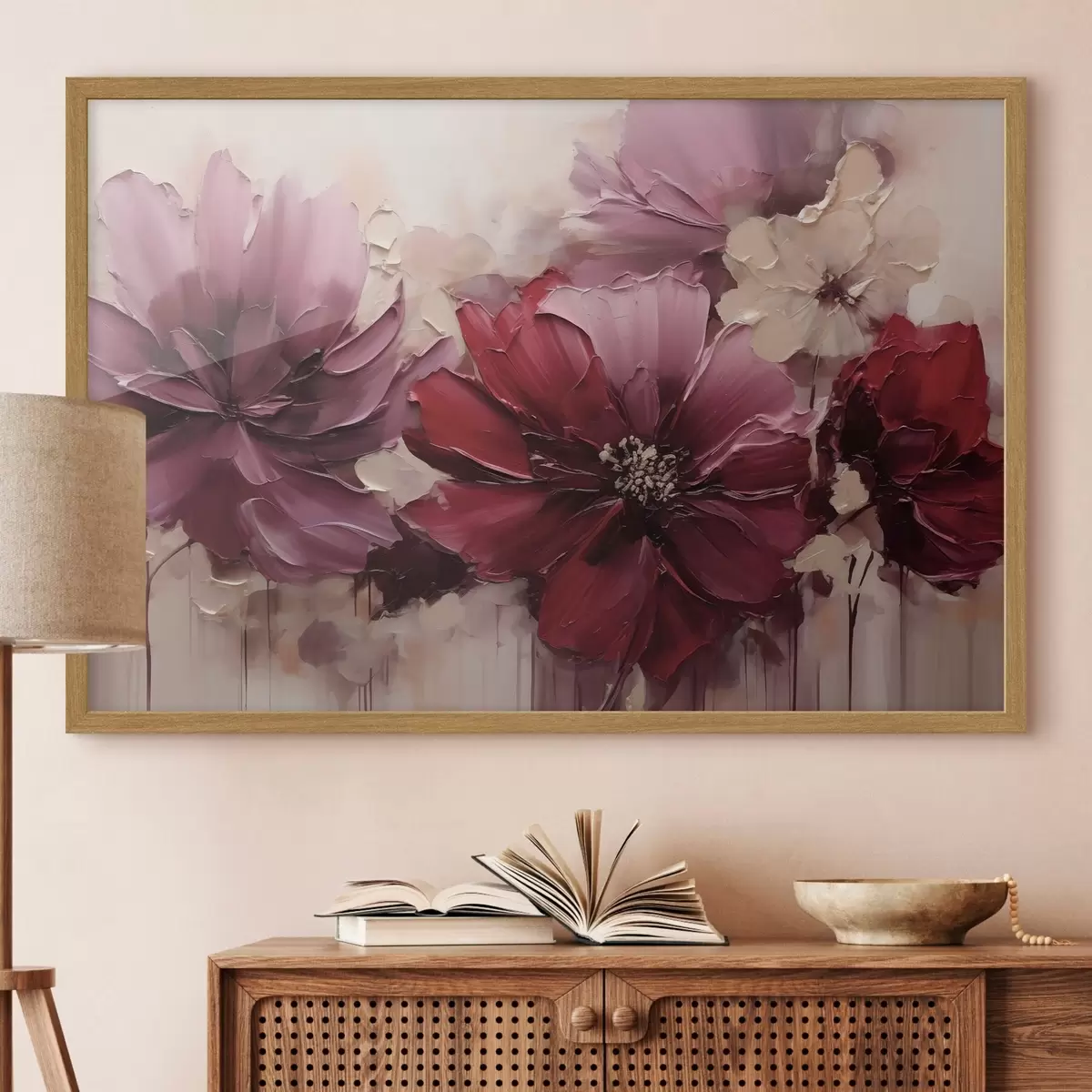 Poster Dahlia « Lush Burgundy » et « Powder » f51086