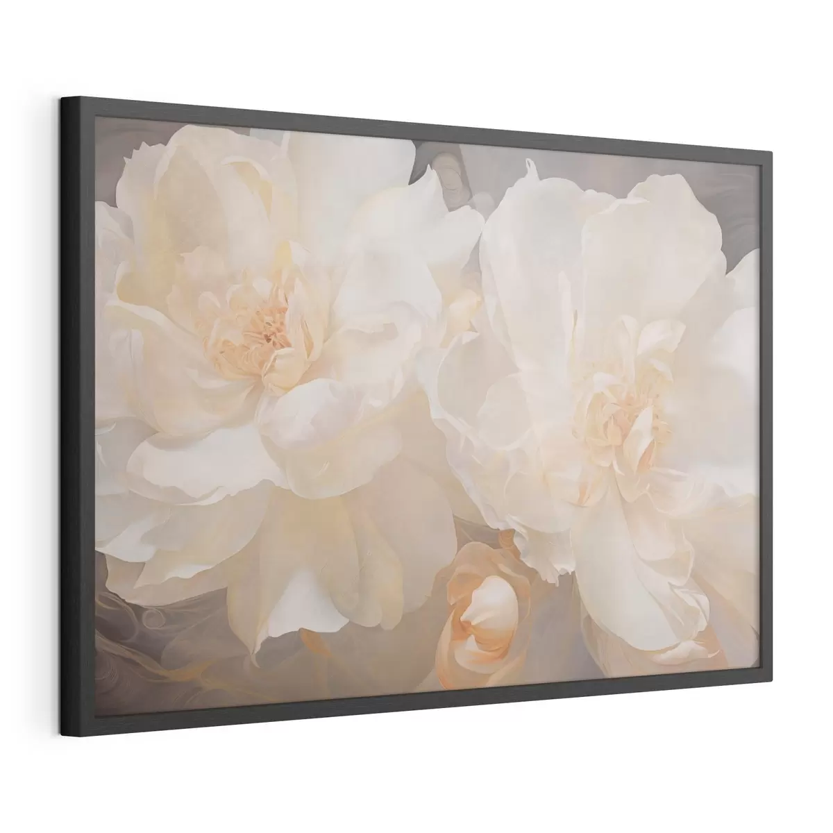 Poster Gros plan sur des pivoines doubles claires f51088