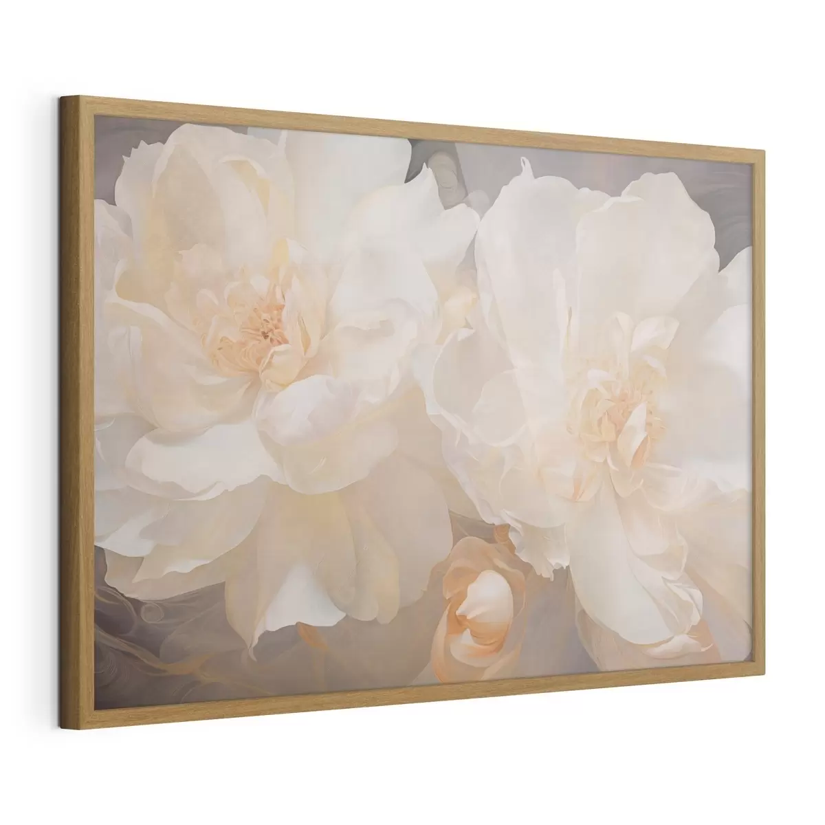Poster Gros plan sur des pivoines doubles claires f51088
