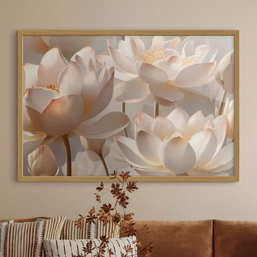 Papier peint Nénuphars et lotus délicats f51092