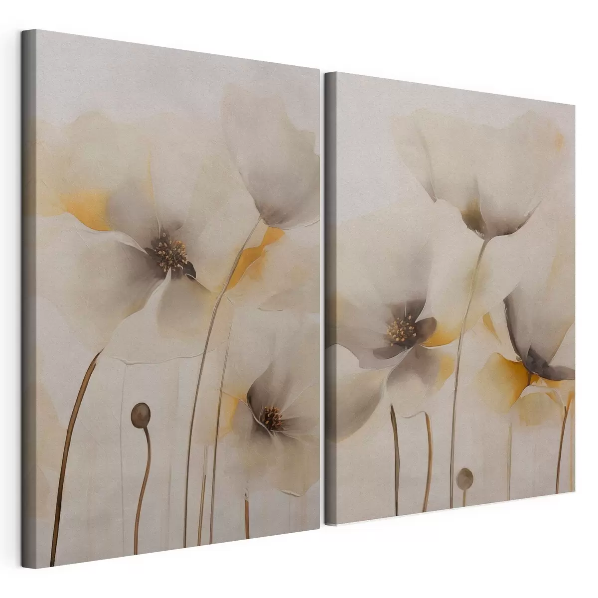 Tableau Coquelicots aériens aux tons pastel m31090