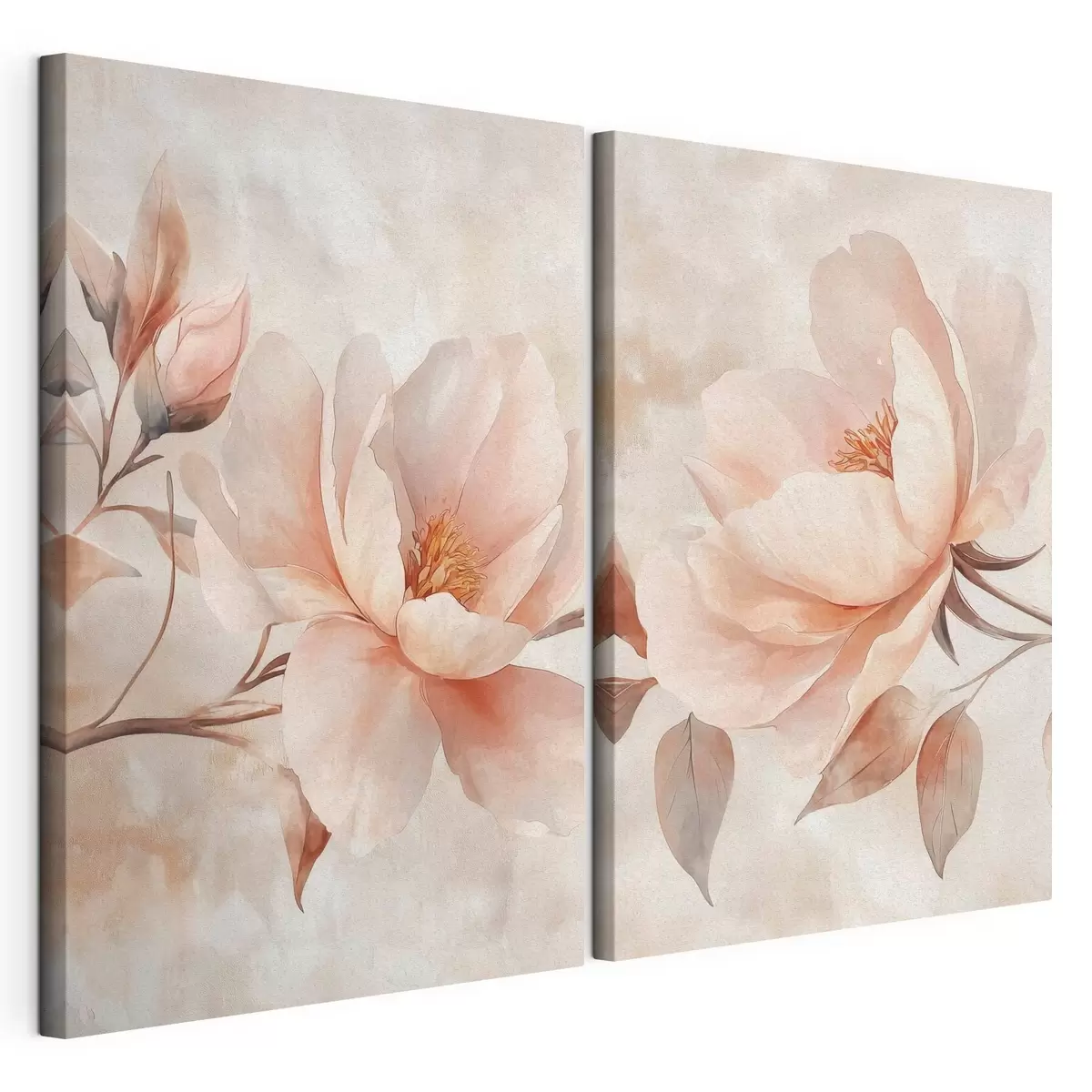 Tableau Pivoines à l'aquarelle en poudre m31091