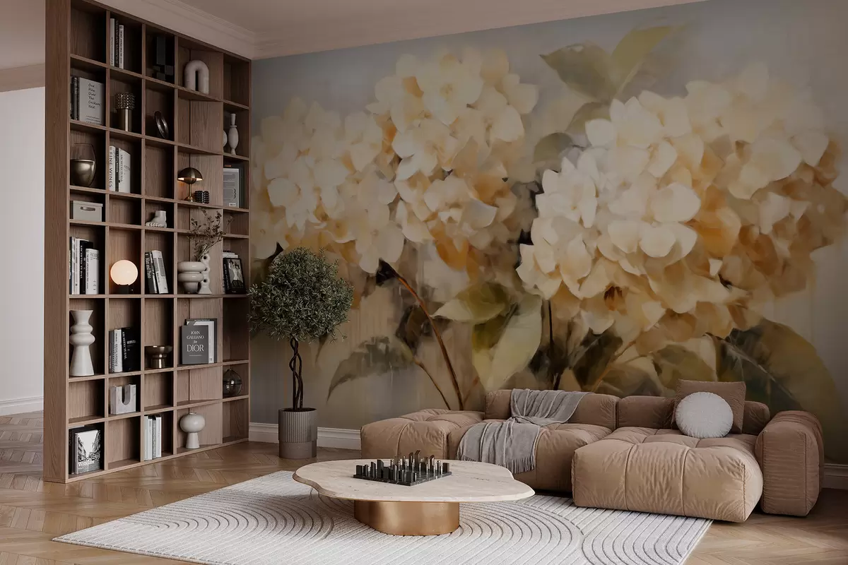 Papier peint Hortensias w06003
