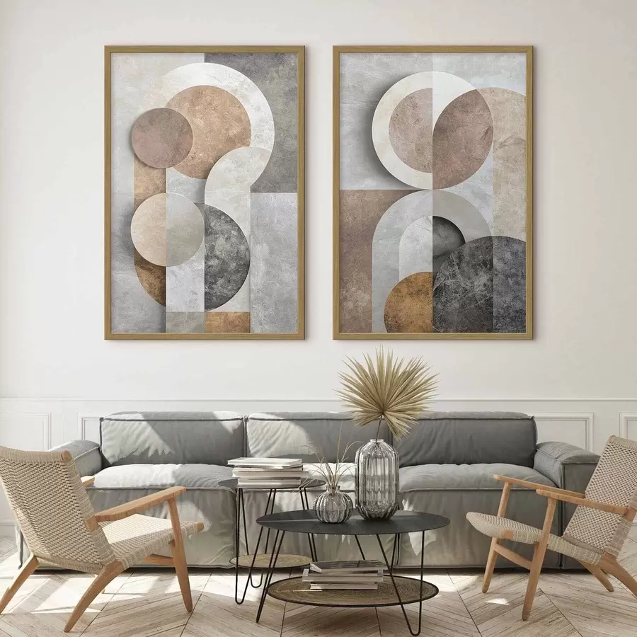 Papier peint Formes géométriques qui se chevauchent d31119