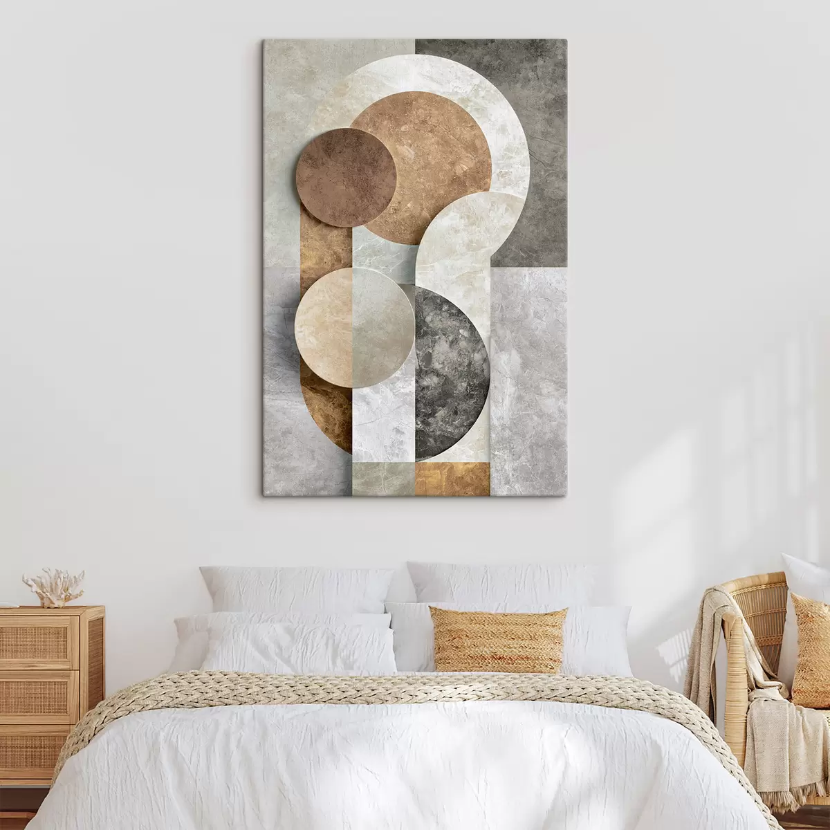Tableau Abstraction géométrique avec des cercles s51185