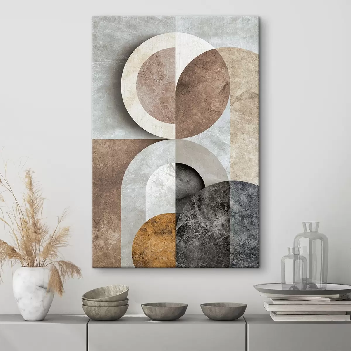 Tableau Composition géométrique à base de cercles s51281