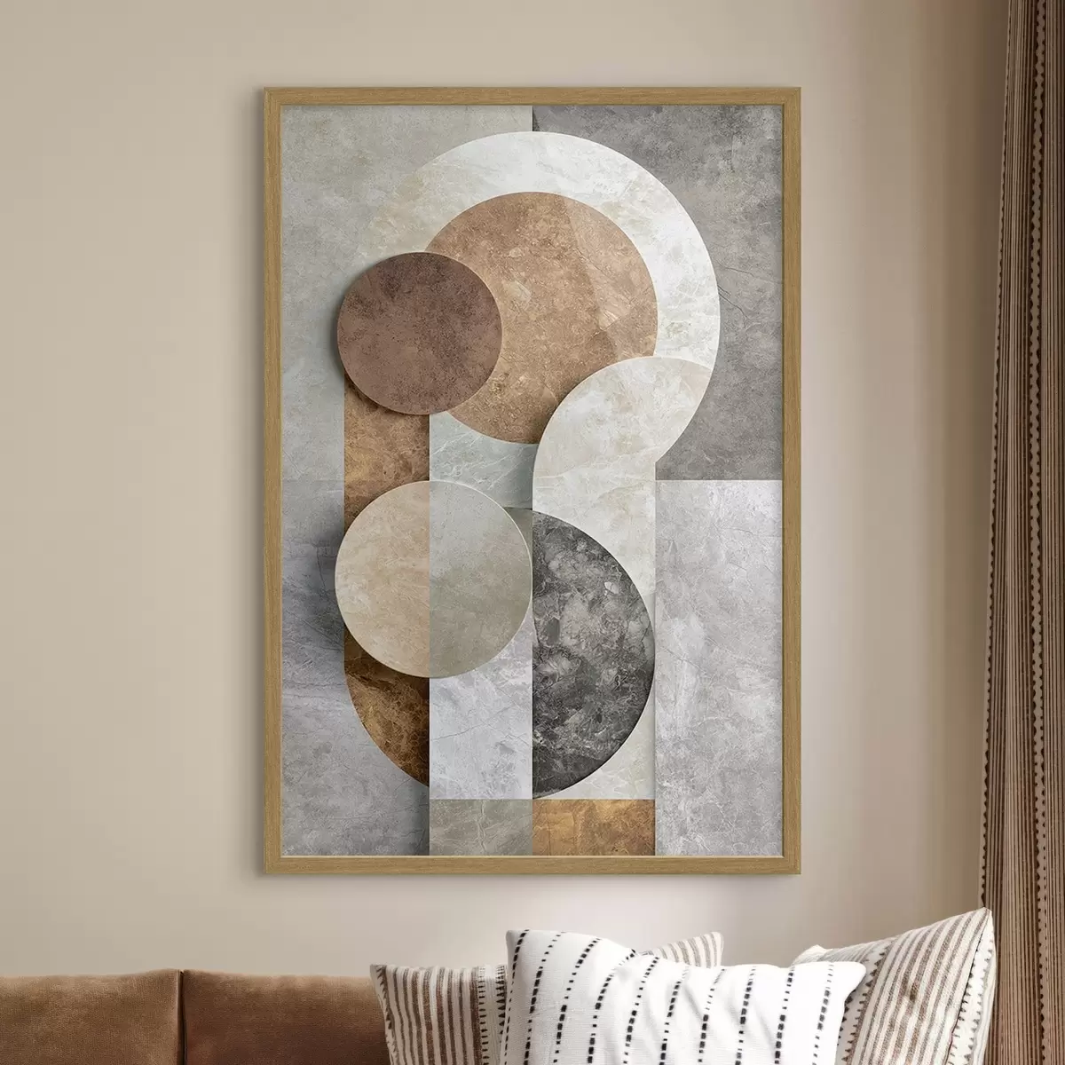 Poster Abstraction géométrique avec des cercles f51185