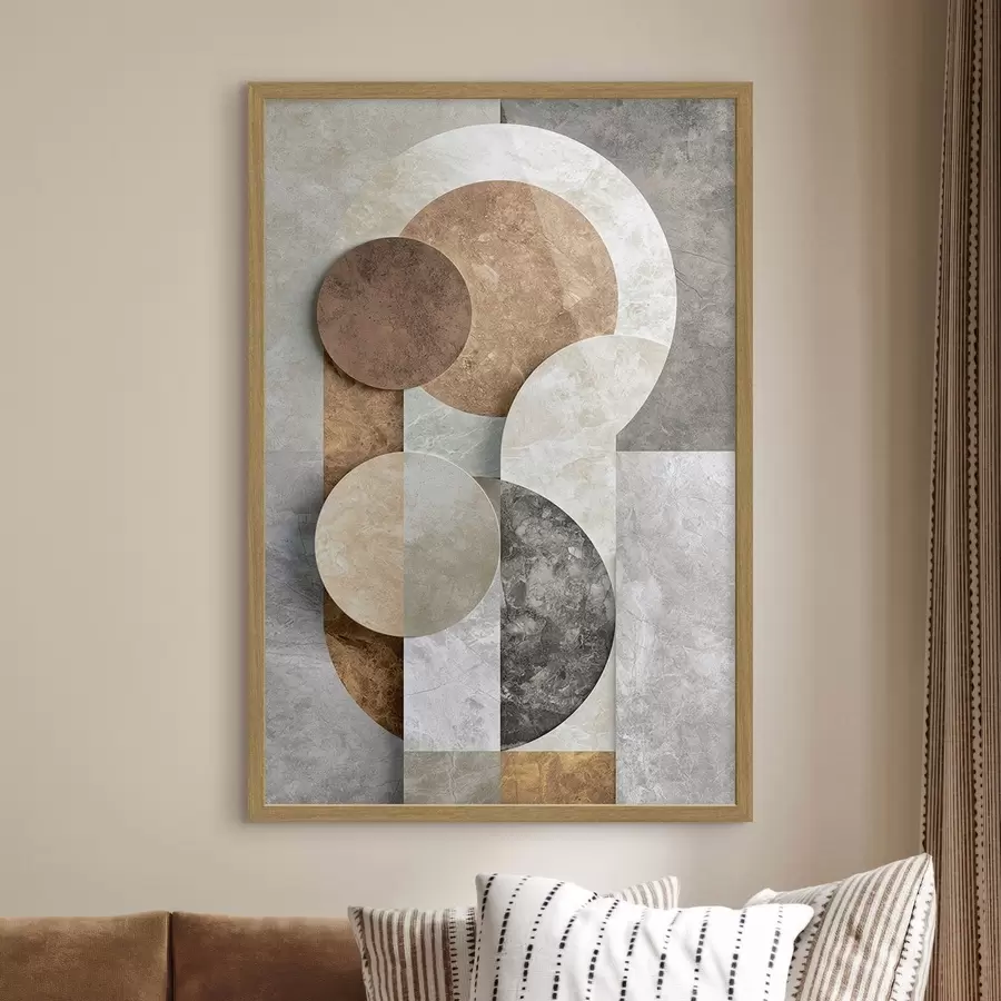 Papier peint Abstraction géométrique avec des cercles f51185