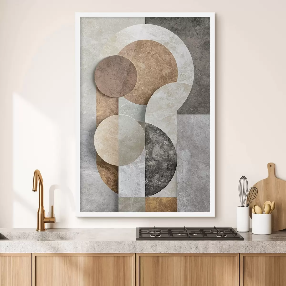 Poster Abstraction géométrique avec des cercles f51185