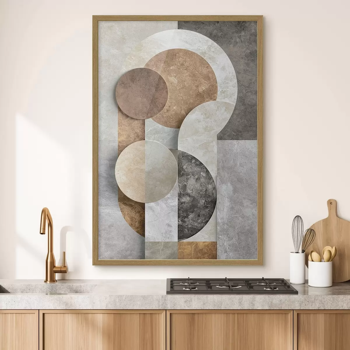 Poster Abstraction géométrique avec des cercles f51185