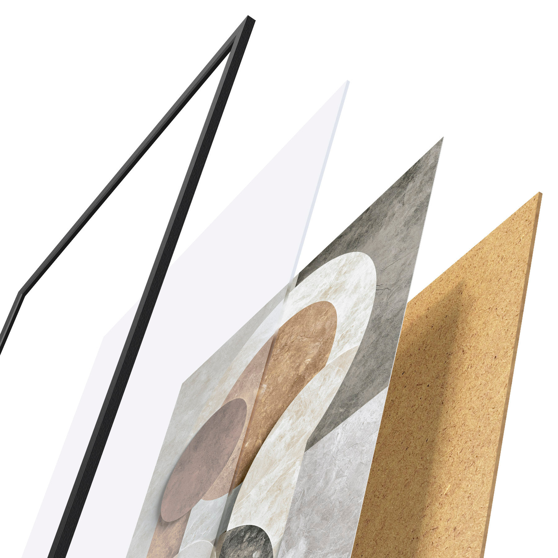 Poster Abstraction géométrique avec des cercles f51185