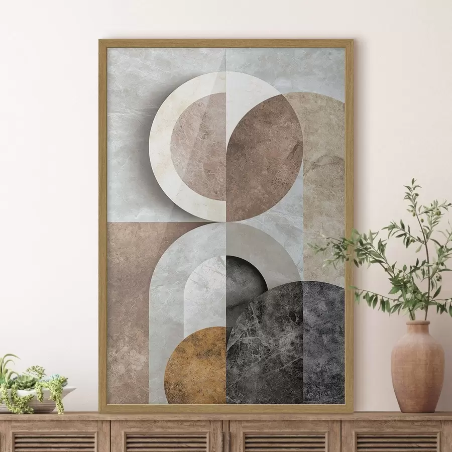 Papier peint Composition géométrique à base de cercles f51281