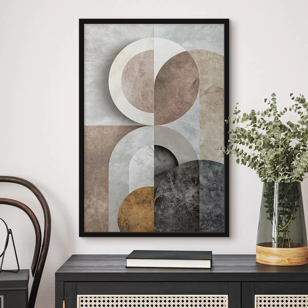 Poster Composition géométrique à base de cercles f51281