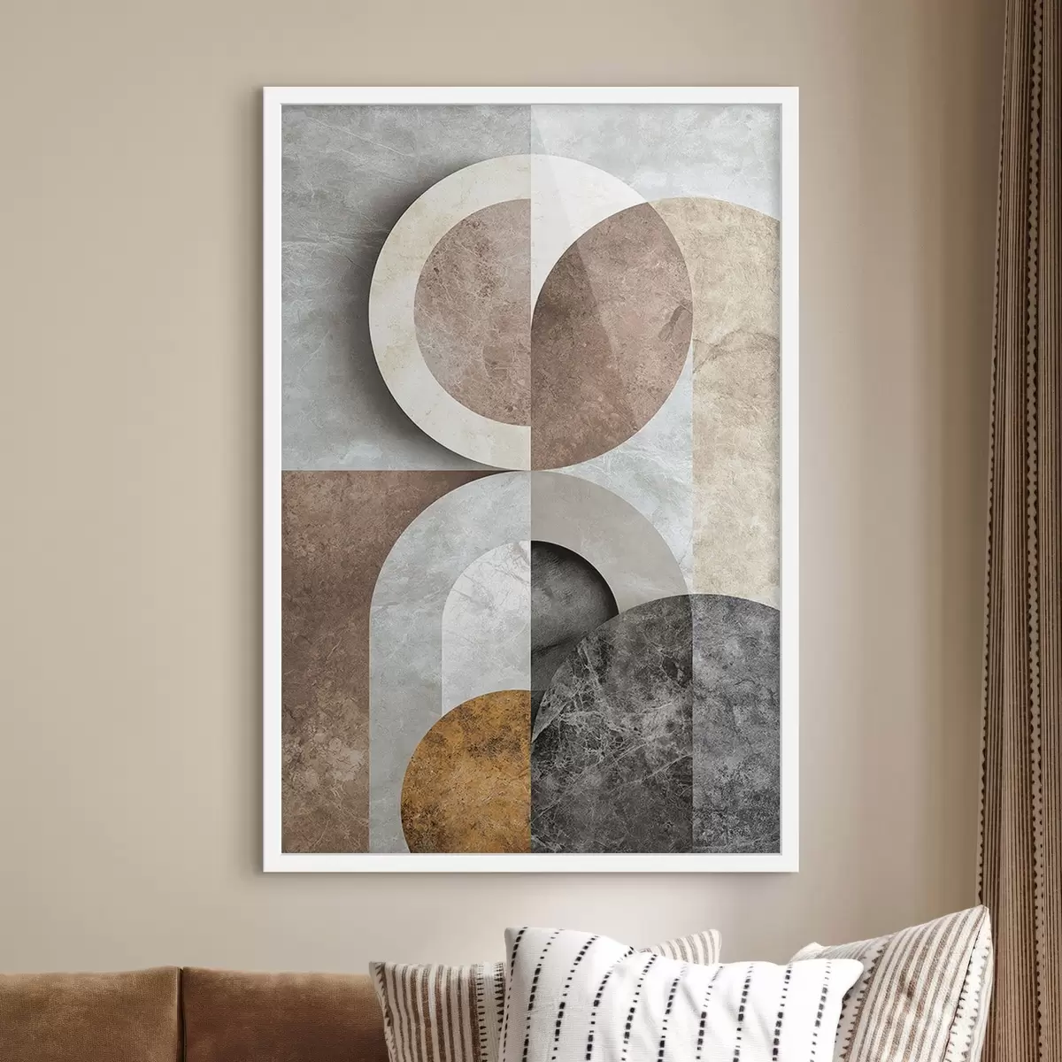 Poster Composition géométrique à base de cercles f51281