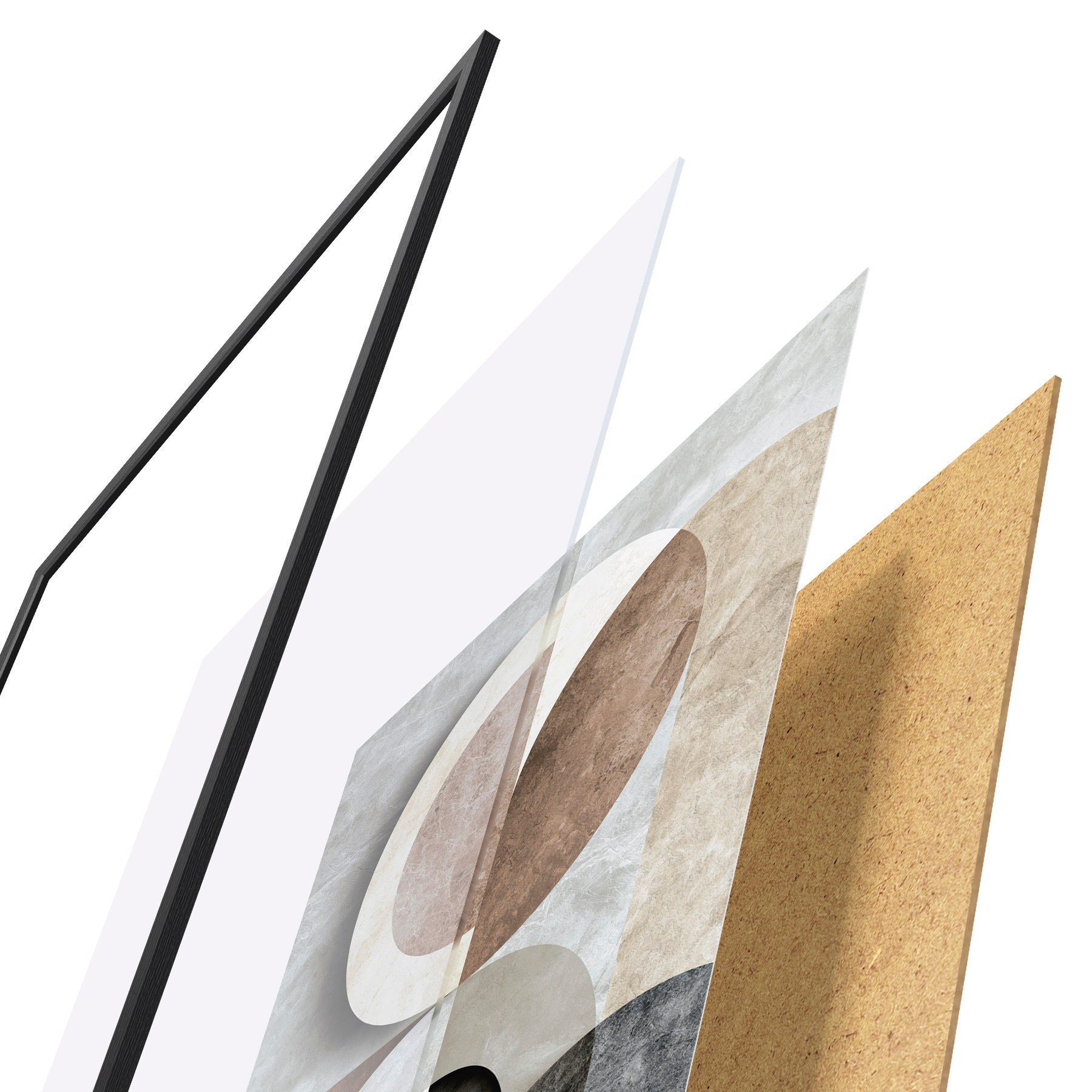 Poster Composition géométrique à base de cercles f51281