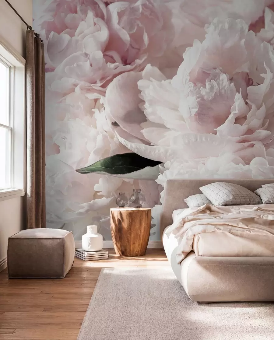 Papier peint Pivoines rose pâle u59600