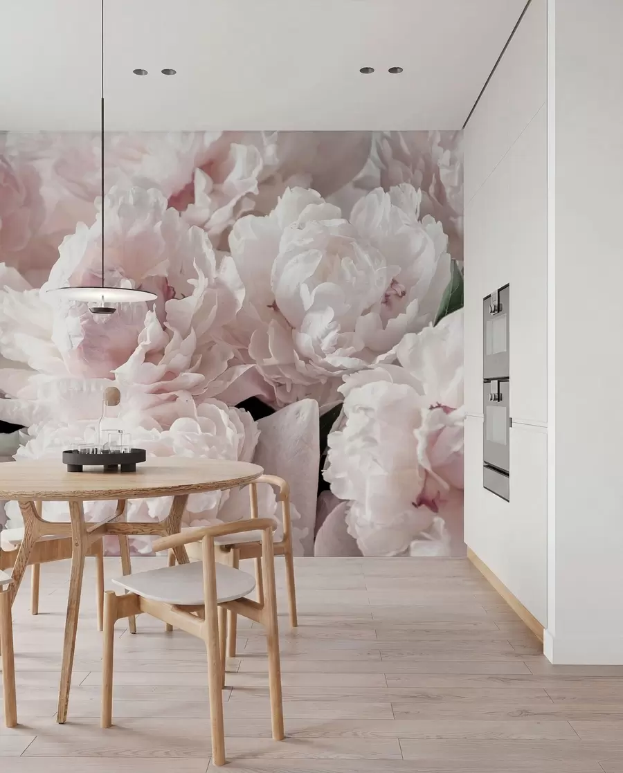 Papier peint Pivoines rose pâle u59600
