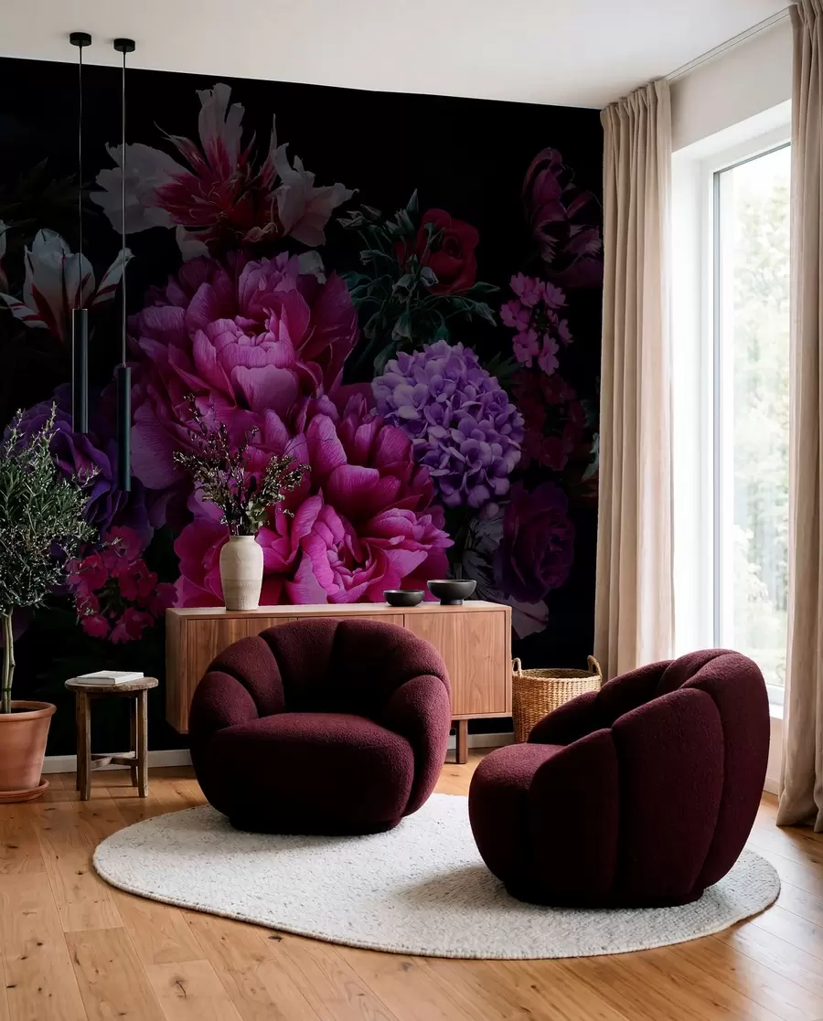 Papier peint Bouquet de magnifiques pivoines u72224