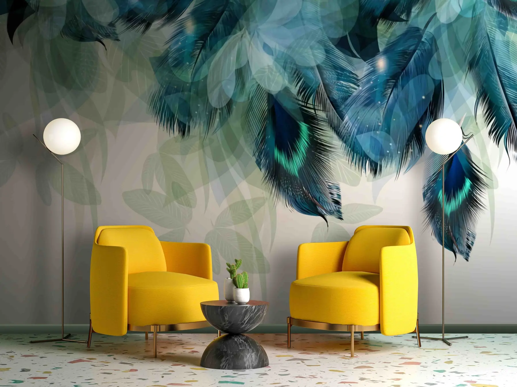 Papier peint Plumes dans le ciel u72316