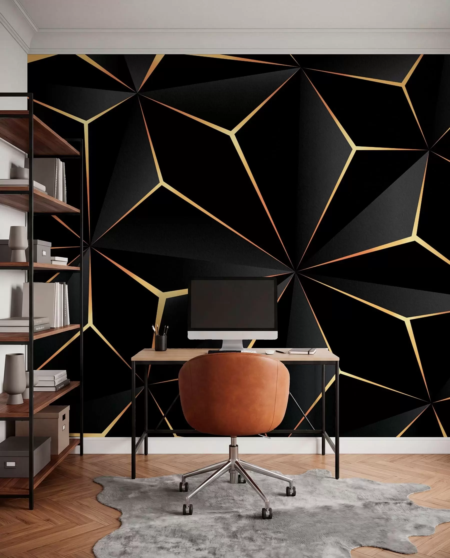 Papier peint Triangle noir u72104