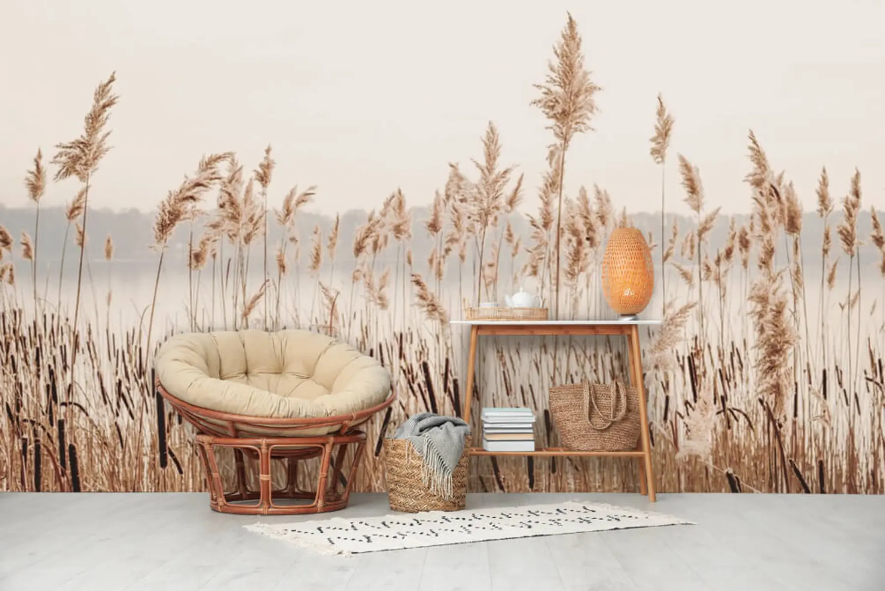 Papier peint Roseaux et quenouilles u44598