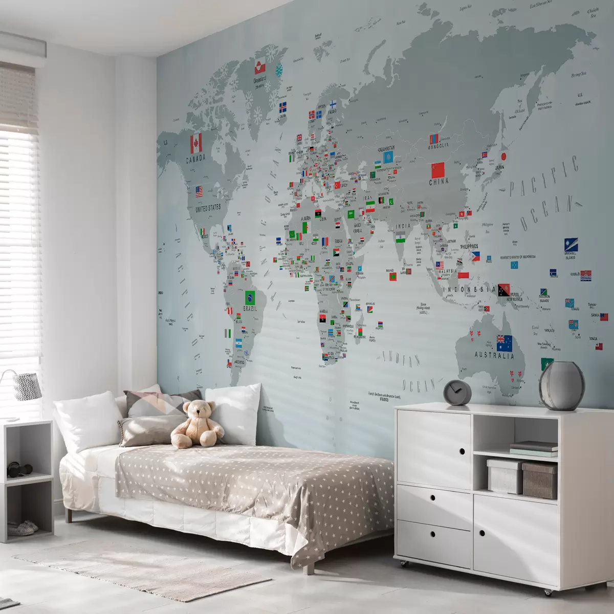 Papier peint Atlas des drapeaux du monde u72599