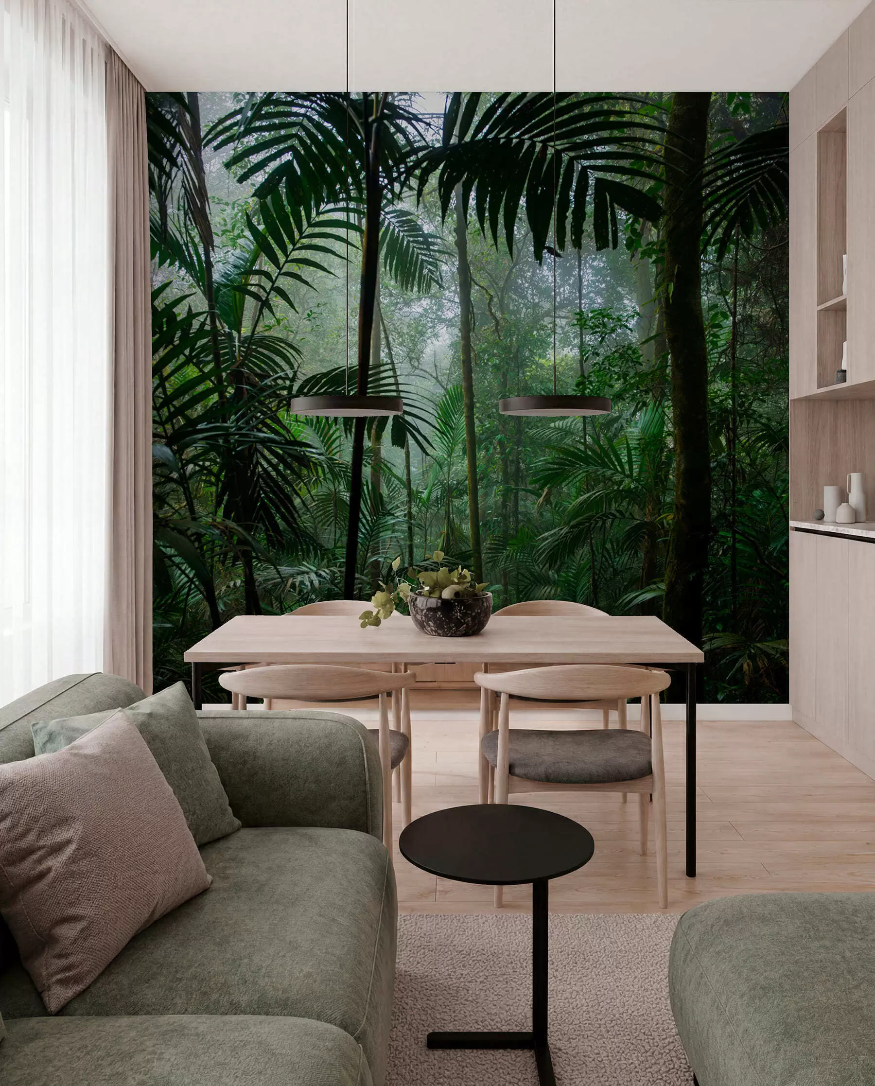 Papier peint Lumière de forêt tropicale u72344