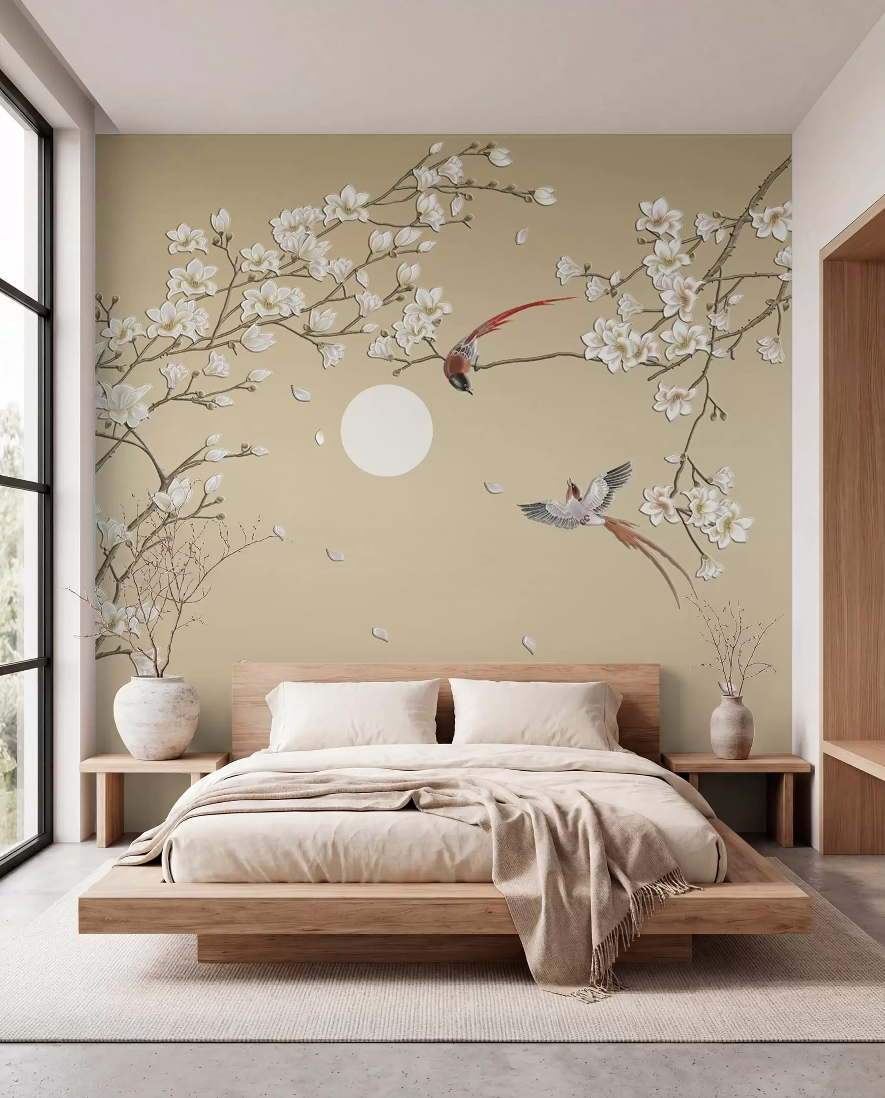 Papier peint Oiseaux, style chinois u72938