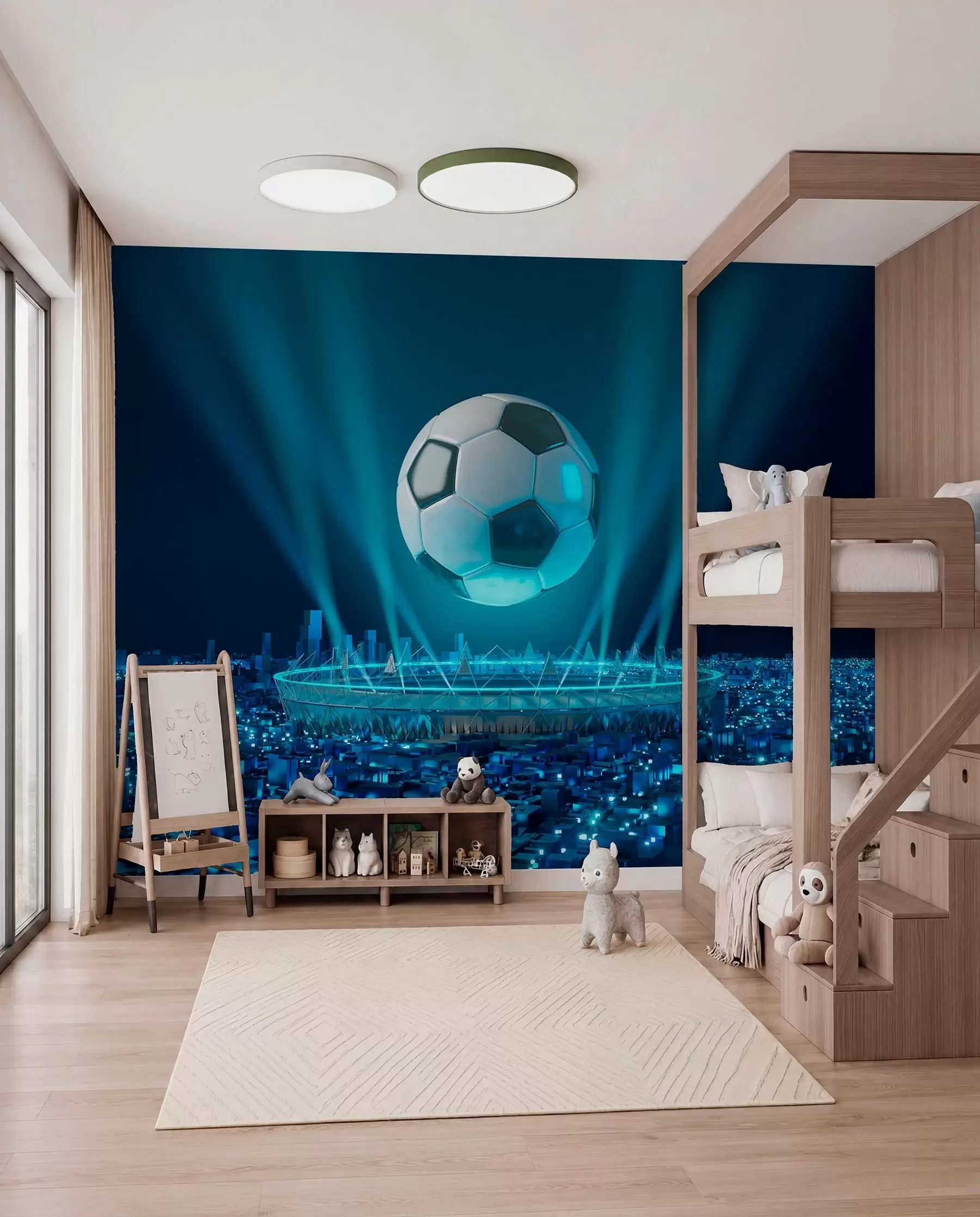 Papier peint Stade sous les lumières bleues u72793
