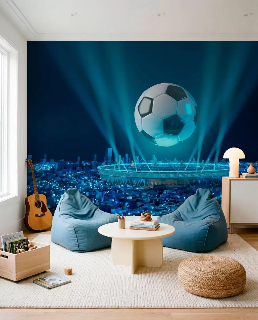 Papier peint Stade sous les lumières bleues u72793