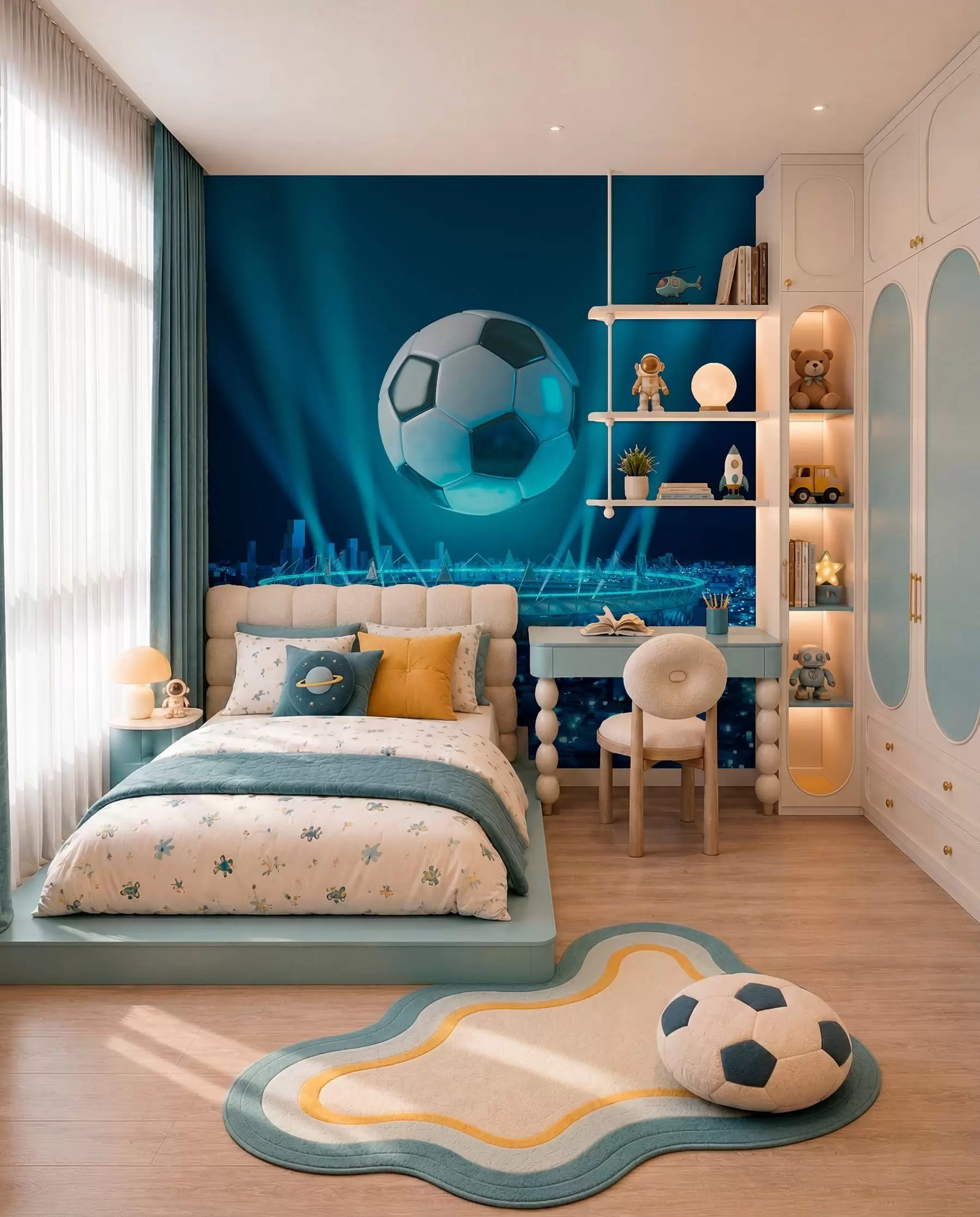 Papier peint Stade sous les lumières bleues u72793