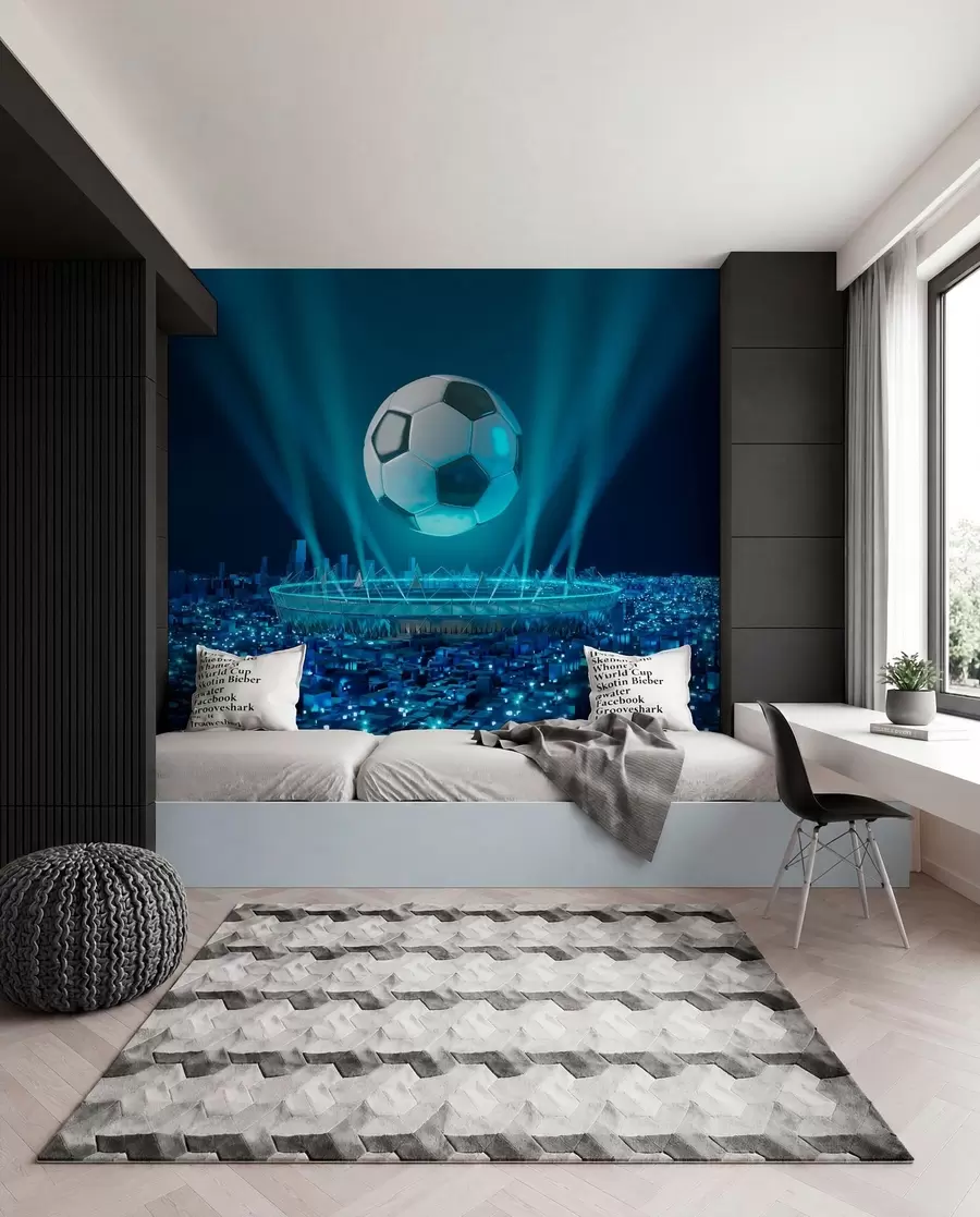 Papier peint Stade sous les lumières bleues u72793