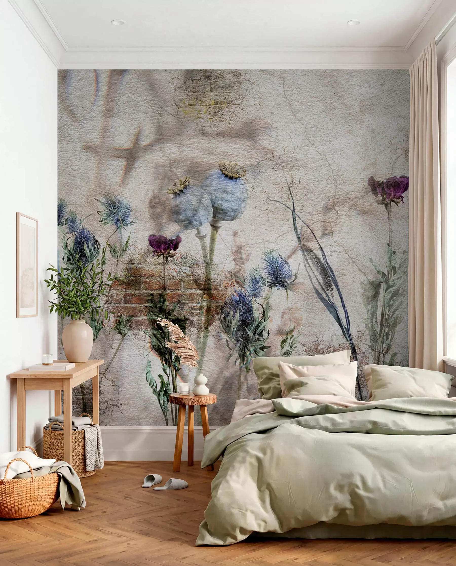 Papier peint Chardons en fleurs u72771