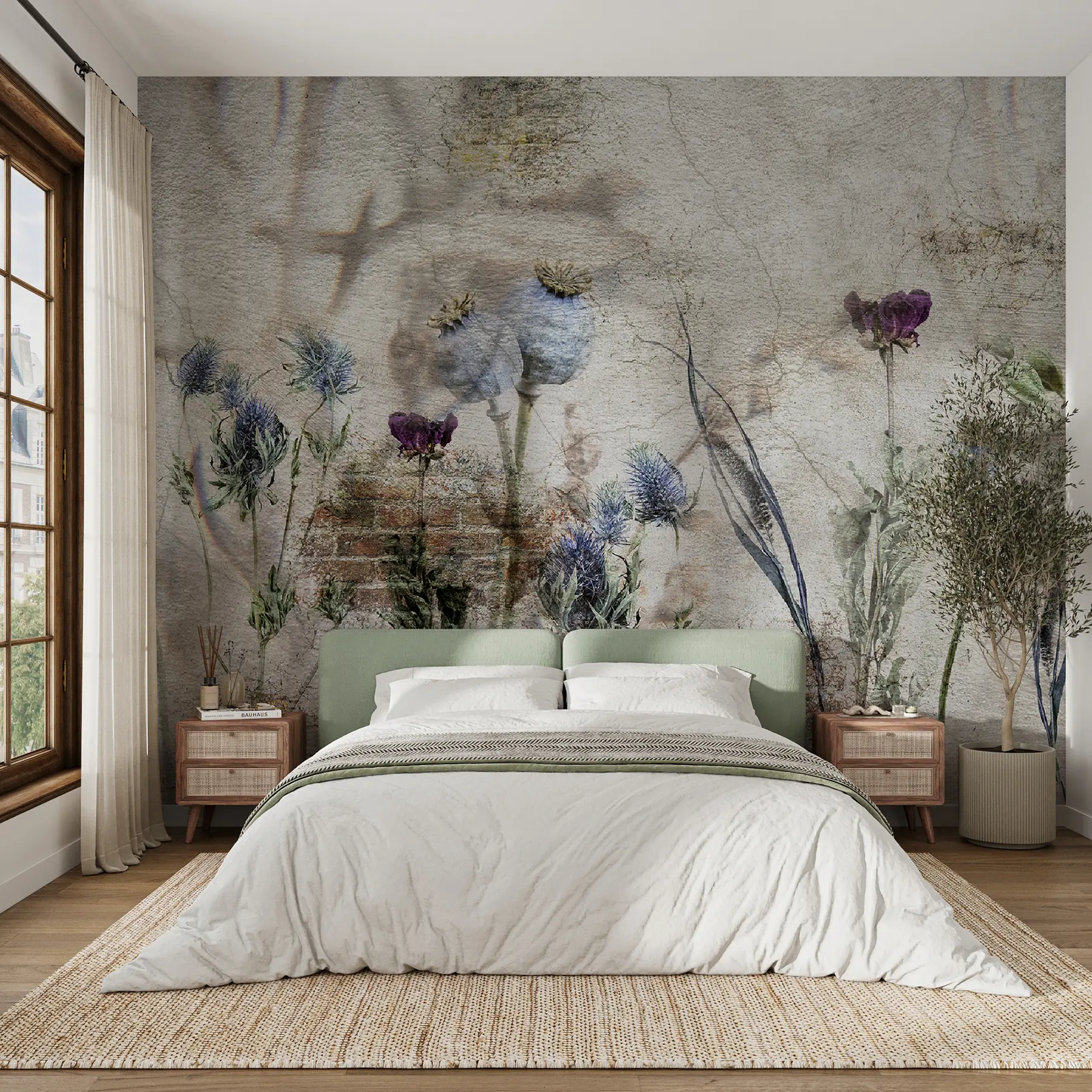Papier peint Fleurs et herbes u72771