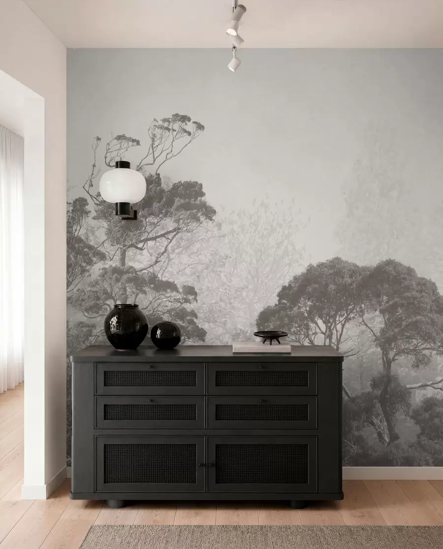 Papier peint Arbres sur le fond du grunge u79824