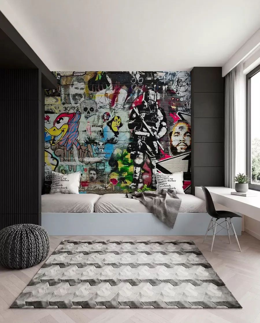 Papier peint Collage d’art urbain u12434