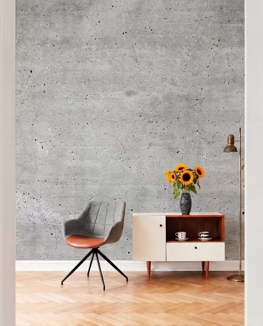 Papier peint Gris, motif et béton u13522