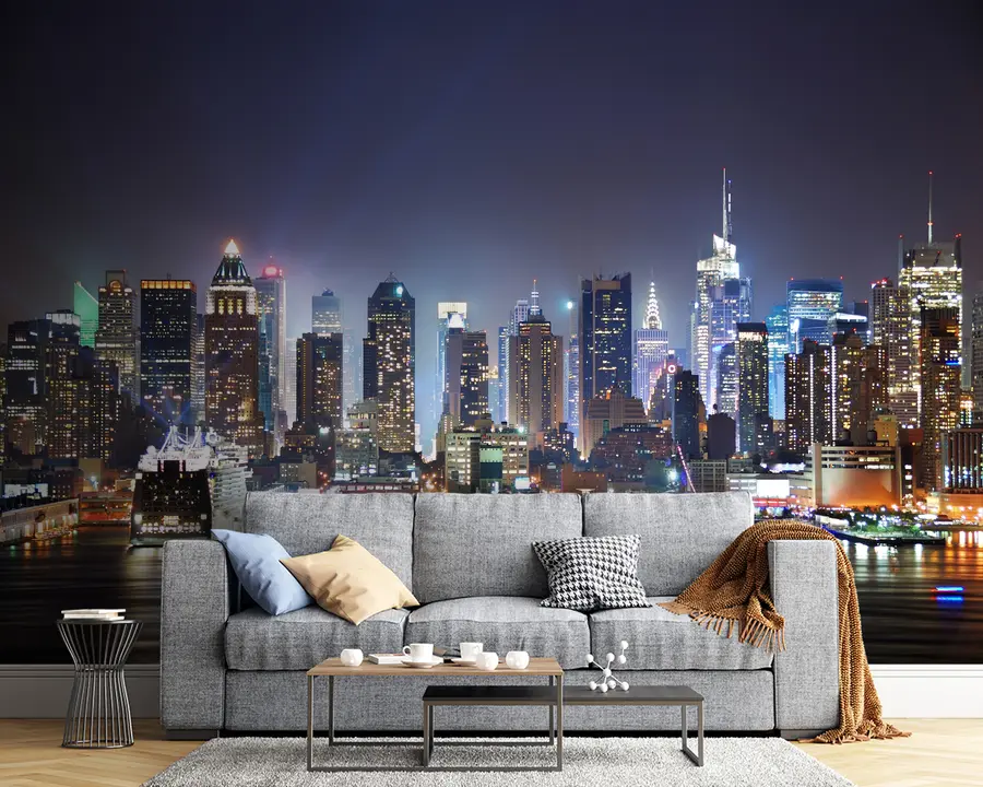 Papier peint Bâtiment, gratte-ciel et eau u54515