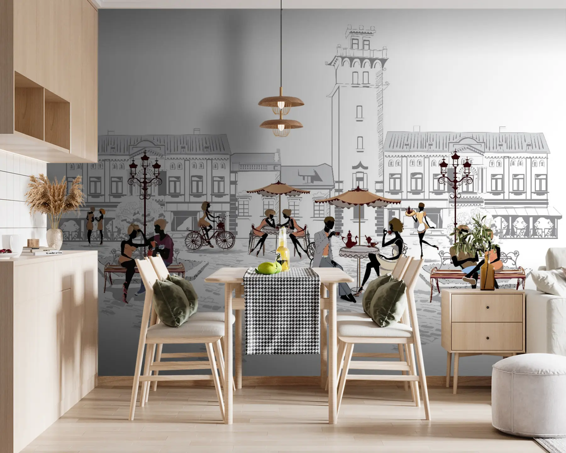 Papier peint Design urbain, police e art u56109