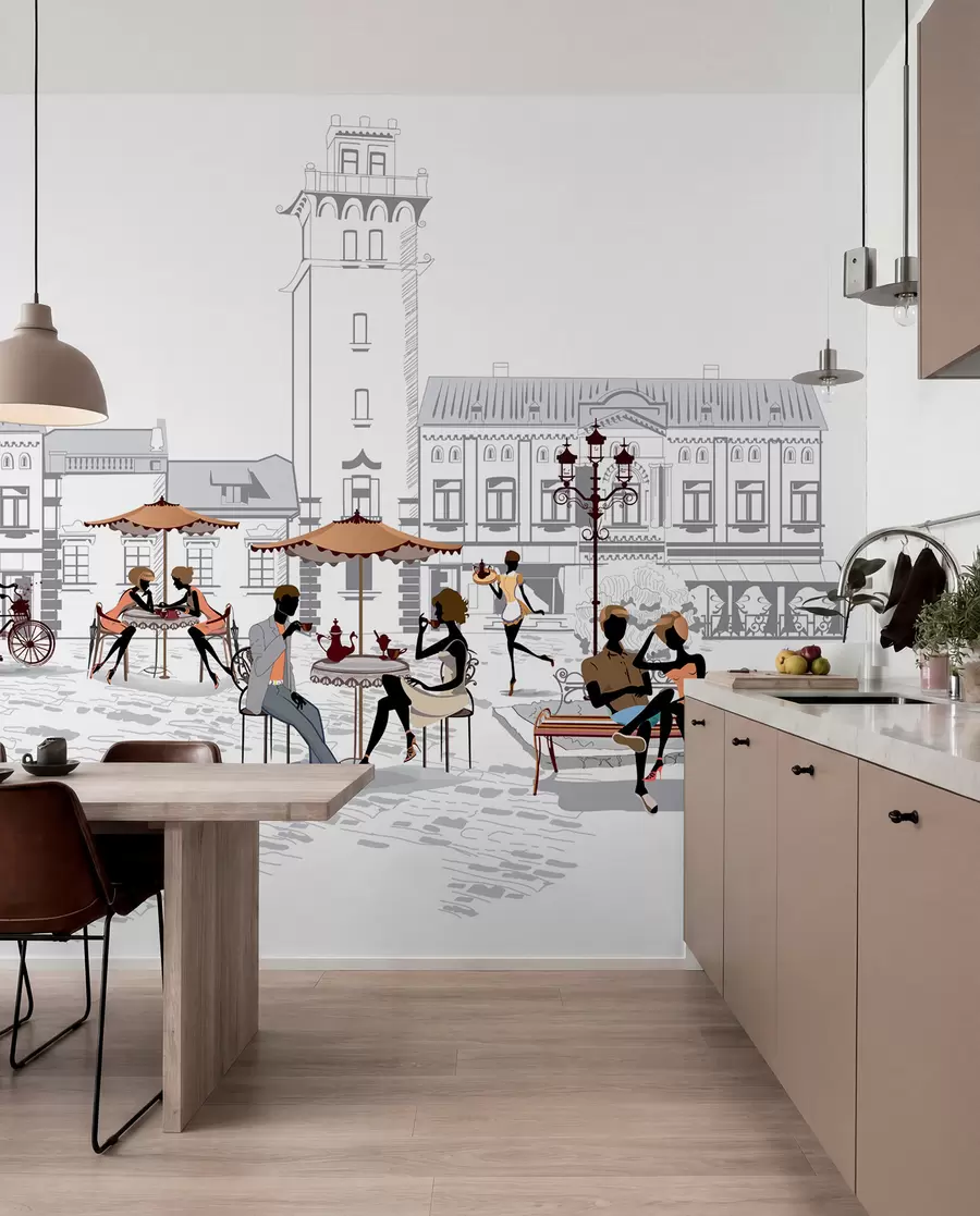 Papier peint Design urbain, police e art u56109